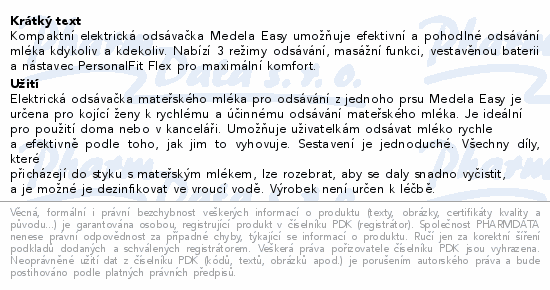 Medela Easy elektrická odsávačka mléka