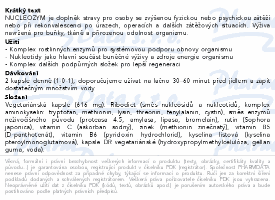 Nucleozym komplex nukleotidů a enzymů cps.60