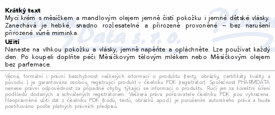WELEDA baby Měsíčkový mycí krém a šampon 200ml