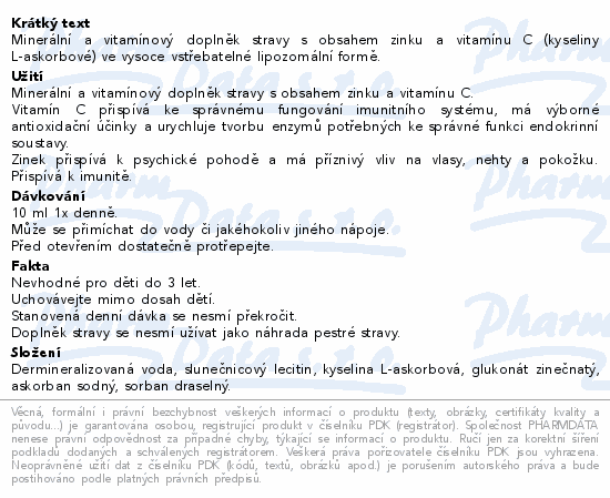Adelle Davis Liposomal Zinc+vit.C 200ml