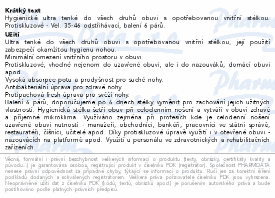 Dr.GREPL Fresh vložky do obuvi hygien.35-46 6párů