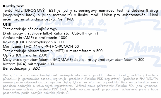Biotest Multidrogový test z moči 1ks