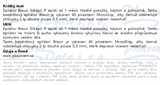 Braun Silképil 9 epilátor mokro&sucho