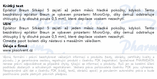 Braun Silképil 5 epilátor mokro&sucho