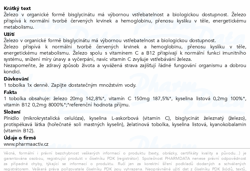 Železo chelát 20mg tob.90