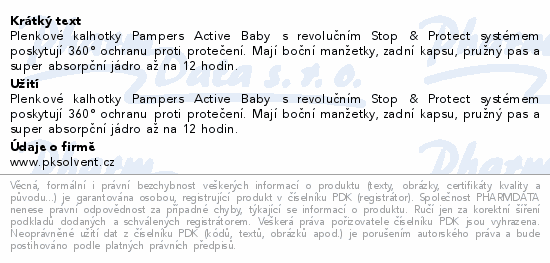 Pampers Active Baby Pants 5 pl.kalh.11-17kg 136ks