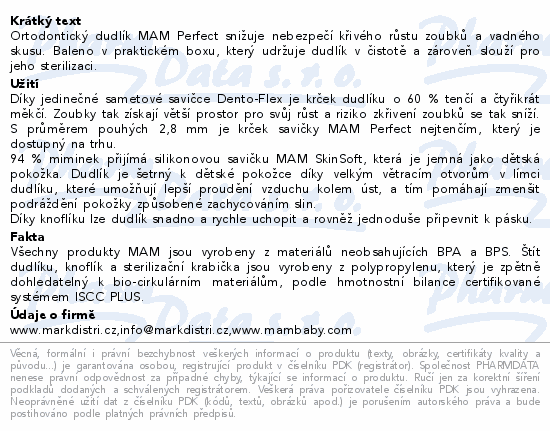 MAM Dudlík Perfect box 6+m růžový/oranžový 2ks