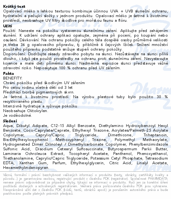 VIVACO SUN BRONZ opalovací mléko SPF20 200ml