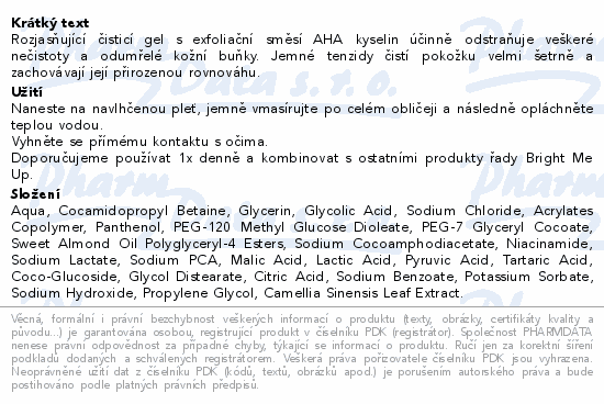 Dermacol Bright Me Up Cleansing Gel 150ml