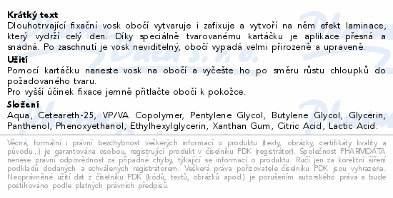 Dermacol Lamination Wax Eyebrow 24h 8ml