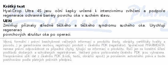 Hyal-Drop Ultra 4S eye drops 10ml Bausch+Lomb
