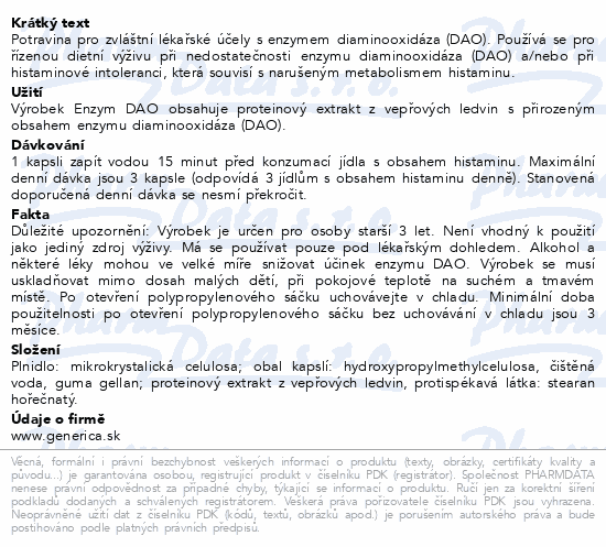 Enzym DAO cps.15 Generica