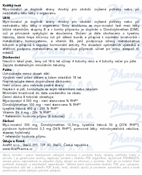 AcePharma Myo-Inositol tob.240