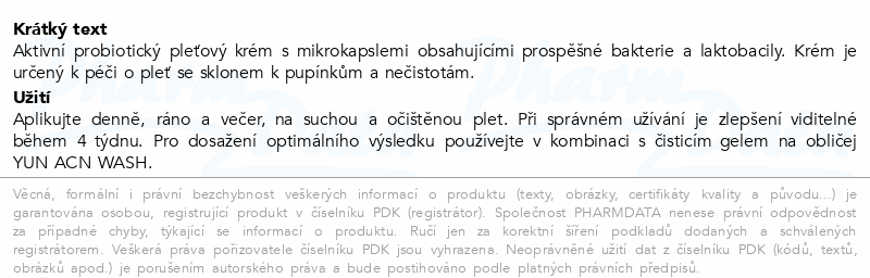 YUN ACN probiotický krém 50ml