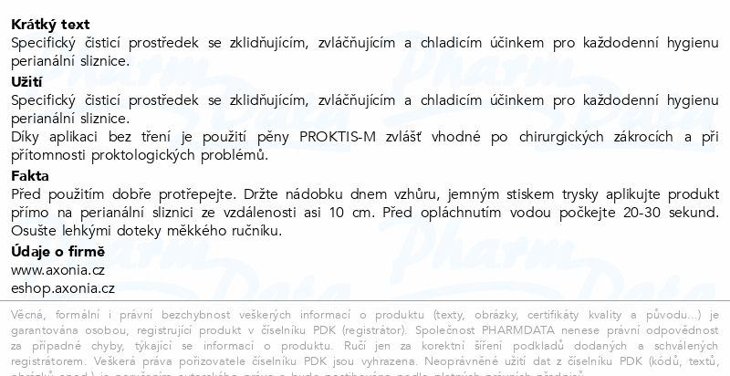 Proktis-M mycí pěna 150ml