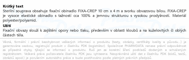 Immunity KIT souprava - Fixa-crep 10cm sterilní