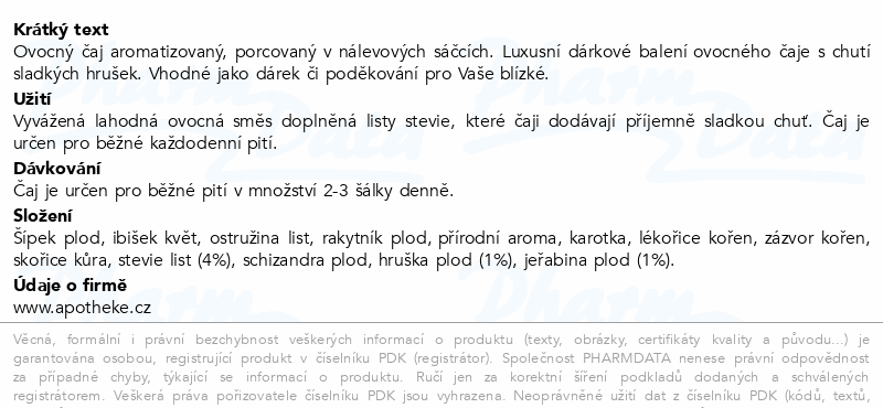 Apotheke Dárek Ze srdce ovocný čaj 20x2g