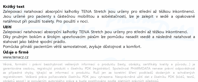 TENA Proskin Stretch Night Sup.L ink.zal.kalh.10ks