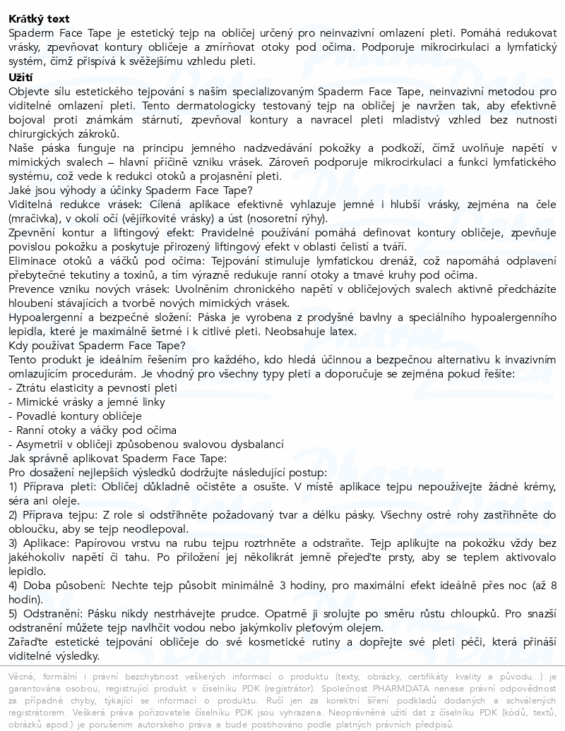 Spaderm dermatologický tejp 5cmx5m