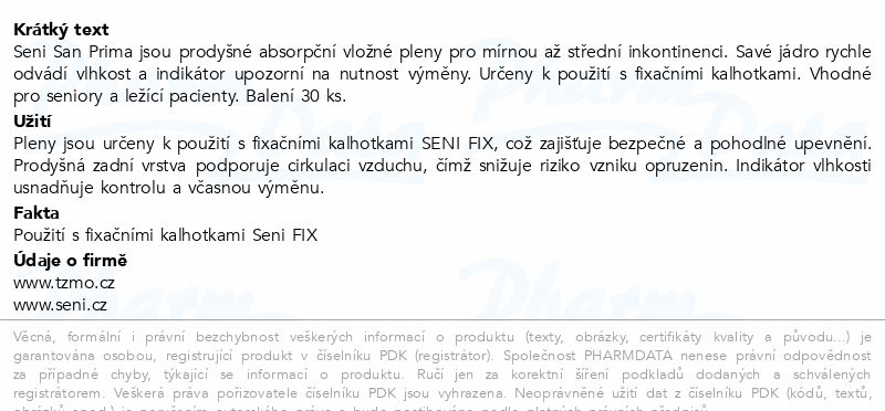 Seni San absorpční vložné pleny normal 30ks