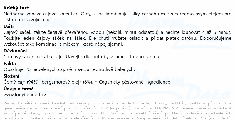 Higher Living černý čaj Earl Grey BIO 20x2.25g