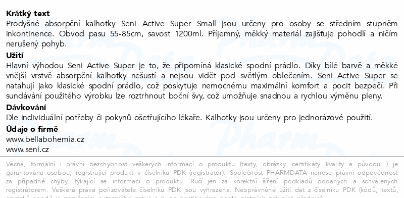Seni Active Super inkon.plen.kalhotky S 10ks