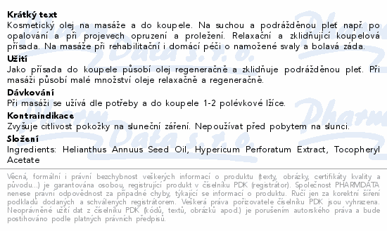 DR.DUDEK Třezalkový olej masážní a koupelový 215ml