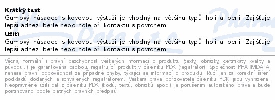 Násadec na berle č.3 TS pryž.šedý kovov.výztuž