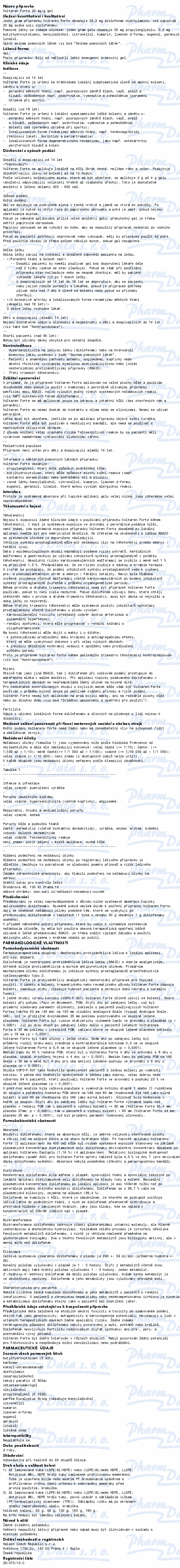 Voltaren Forte 20mg/g gel 150g IIB CZ