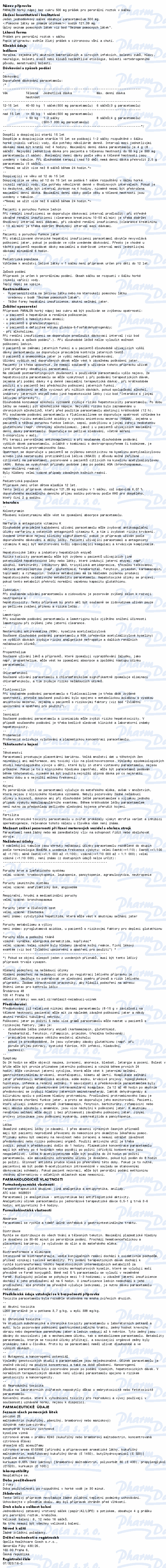 Paralen hor.náp.bez cukru 500mg por.plv.sol.scc.12