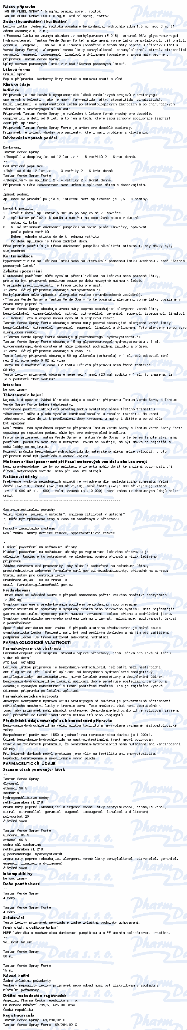 Tantum Verde Spray Forte 3mg/ml orm.spr.sol.15ml